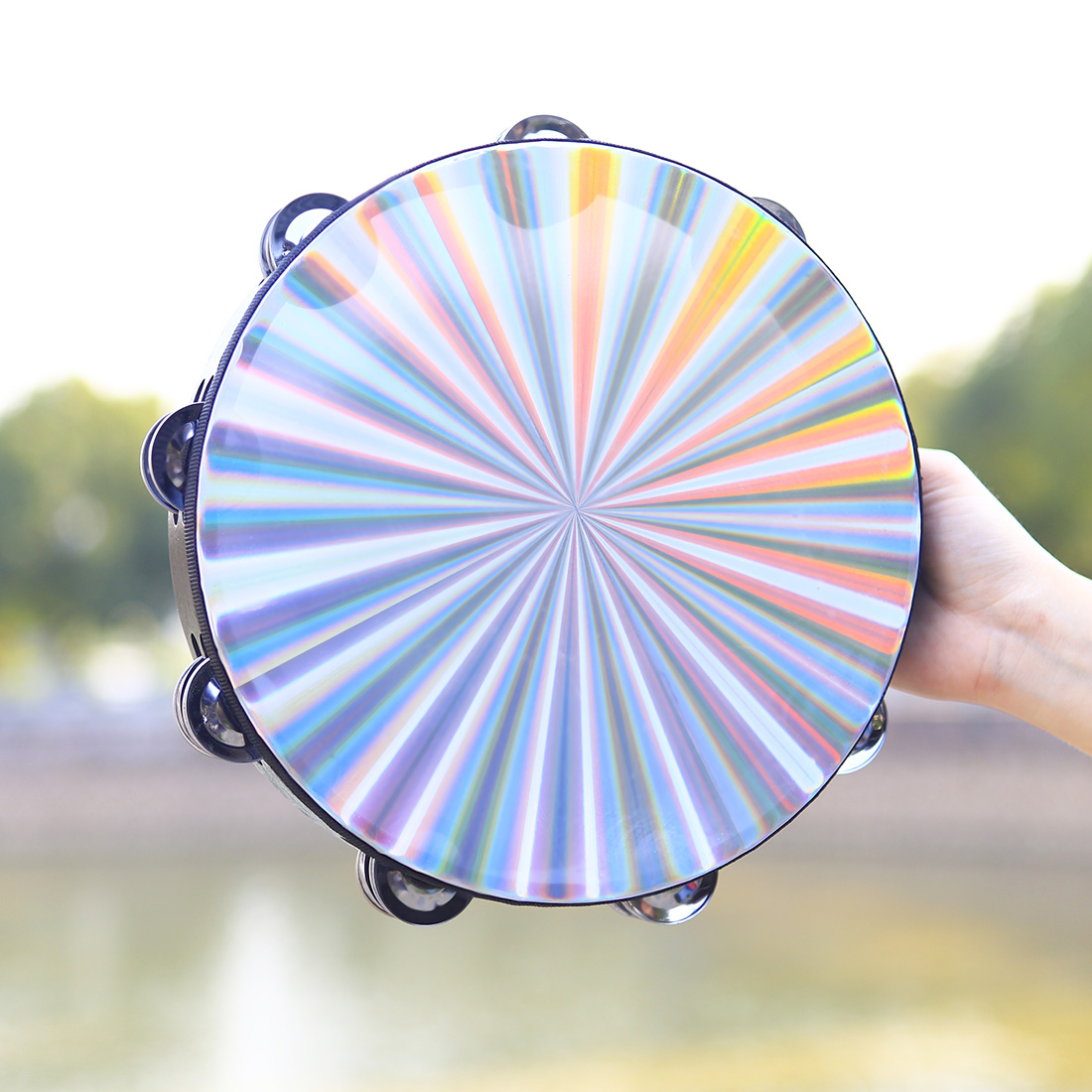 10 Inch Tambourine Hand Crank  - огляд і ціна Musical Instrument Drawing