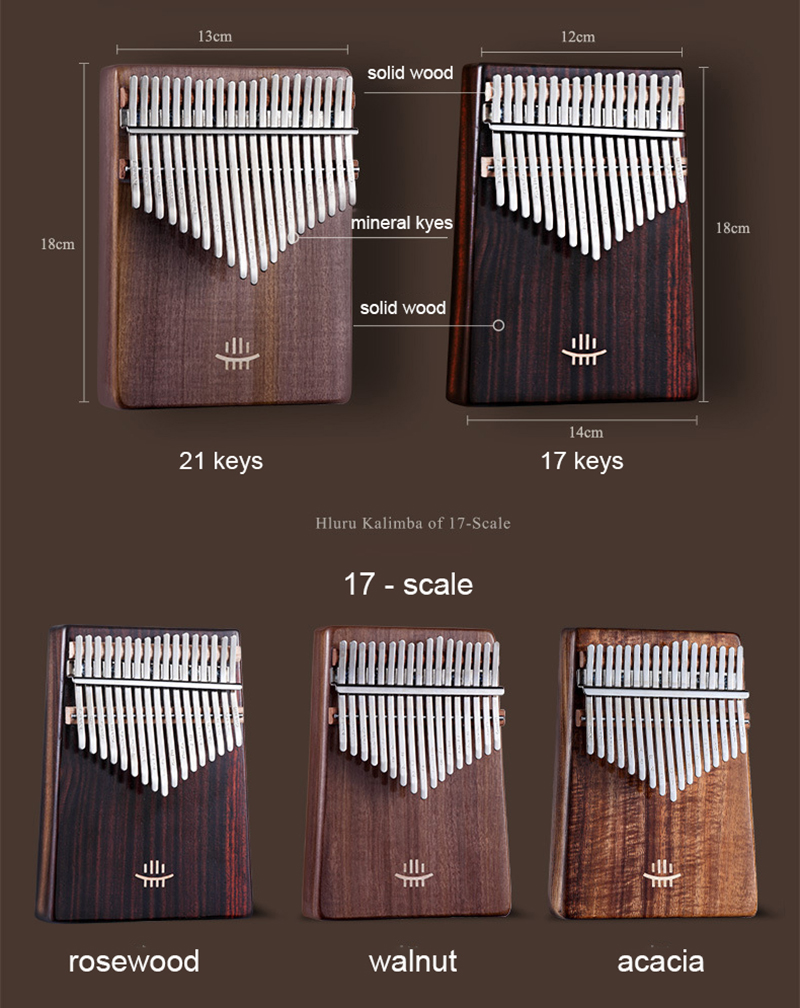Hluru Kalimba 17 Keys with Hol - огляд і ціна Musical Instrument Names