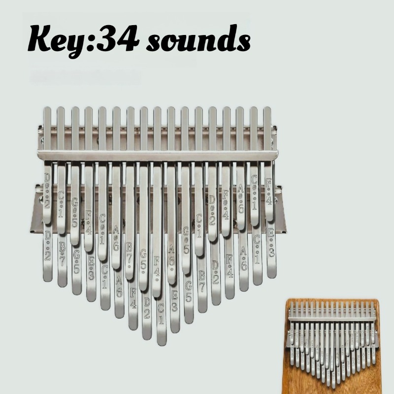 Metal 34 Key Kalimba Accessori - огляд і ціна Musical Instrument Qin