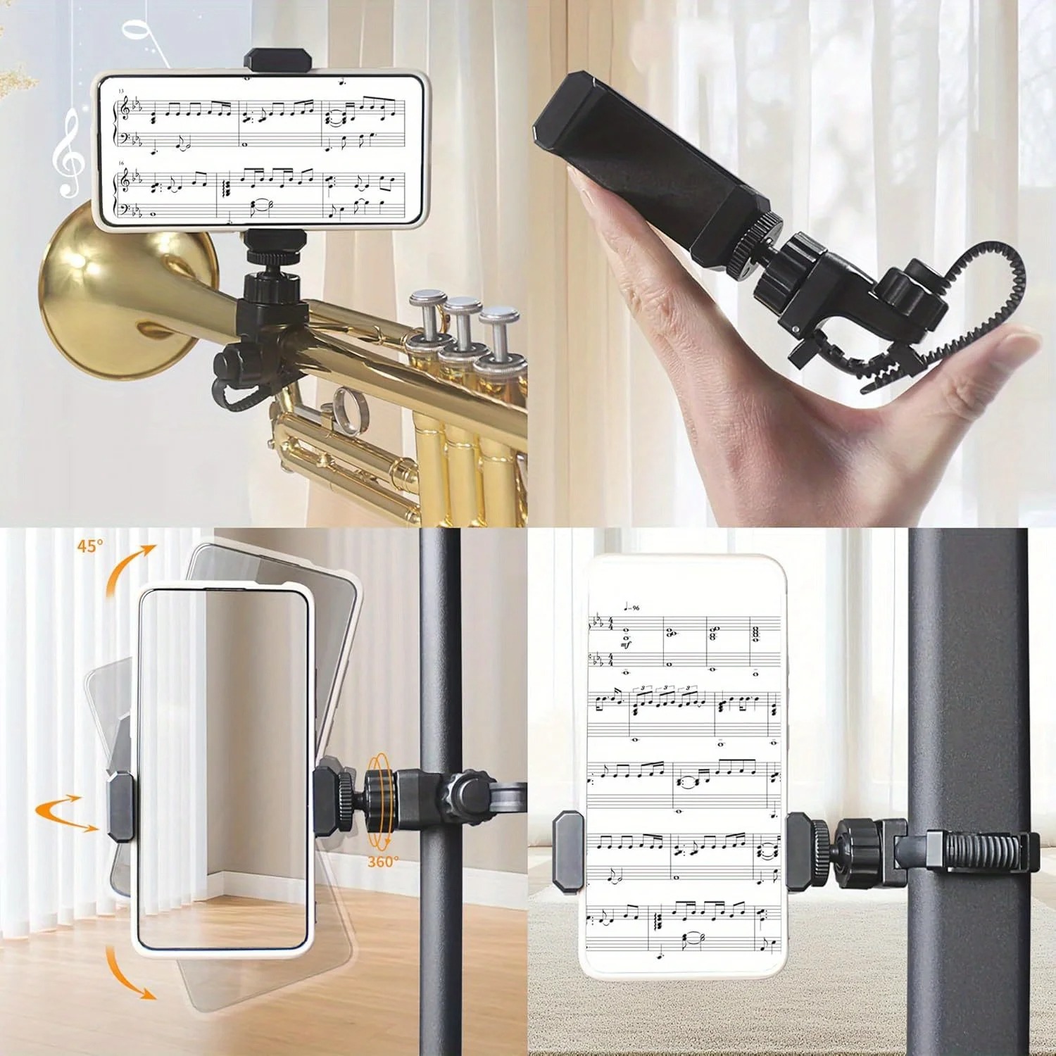 Metal Music Lyre Clip Phone St - огляд і ціна Musical Instrument Horn