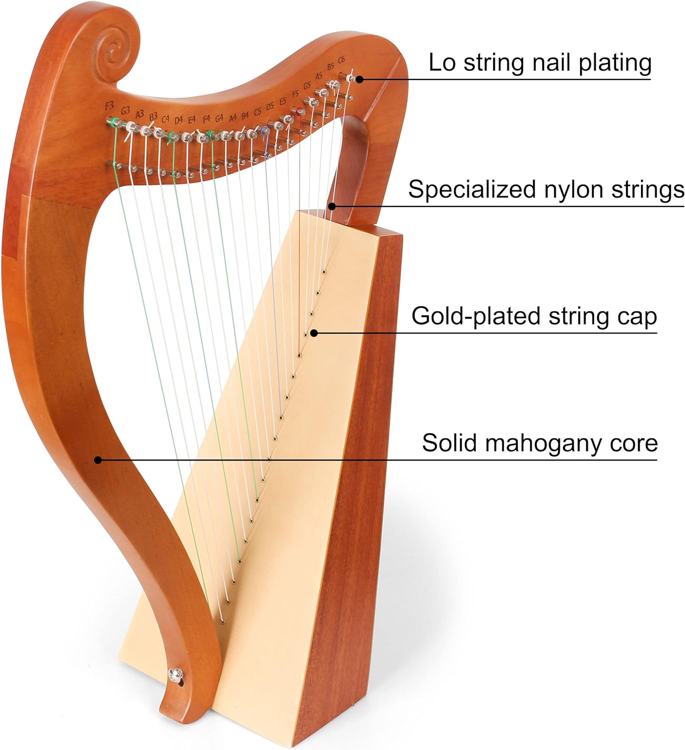 15 19 String Mini Harp Lyre Pi - огляд і ціна Musical Instrument Names