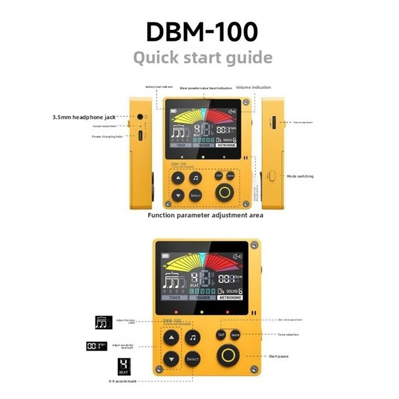 DBM-100 Metronome Rechargeable - огляд і ціна Musical Instrument Qin